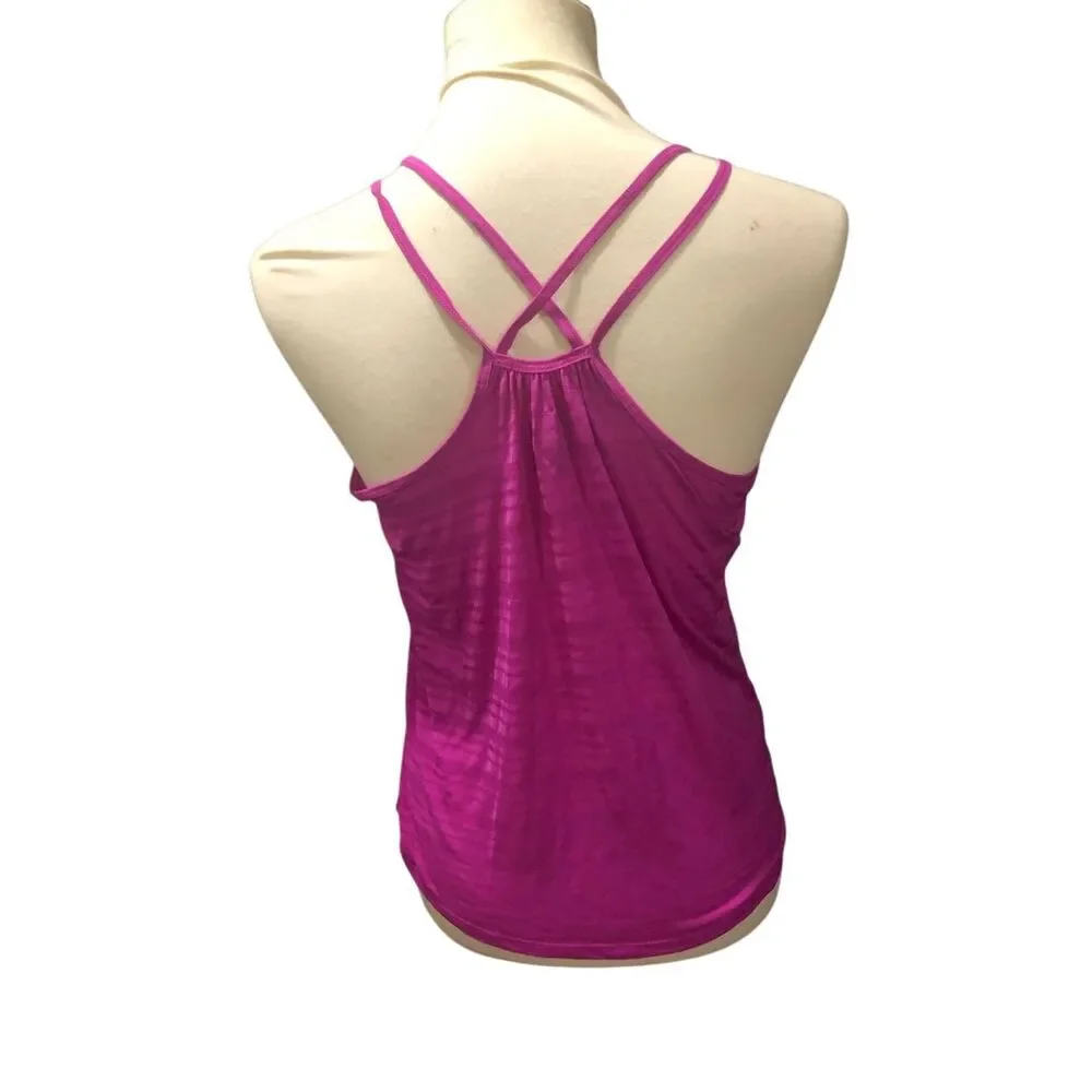 Nike pink string racerback running outdoor tank top size S